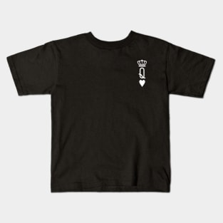 Queen & King Couple Matching. Valentines days gift for him. Anniversary Gift. Boyfriend Gift. King of Clubs, Queen of Heart Kids T-Shirt